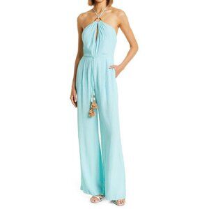 Toccin O-Ring Halter Neck Jumpsuit Mist Womens Size 0